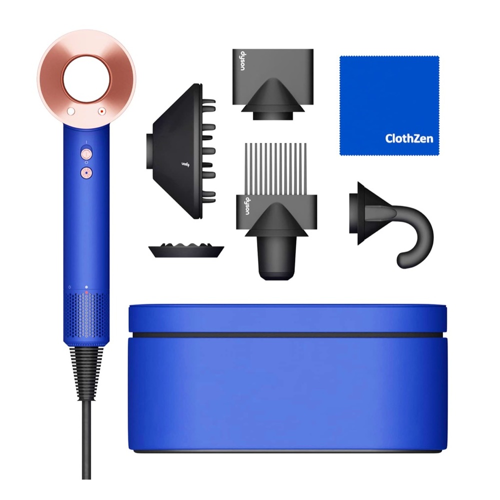 Limited Edition Vinca Blue & Rosé Dyson Supersonic Hair Dryer w/all accessories